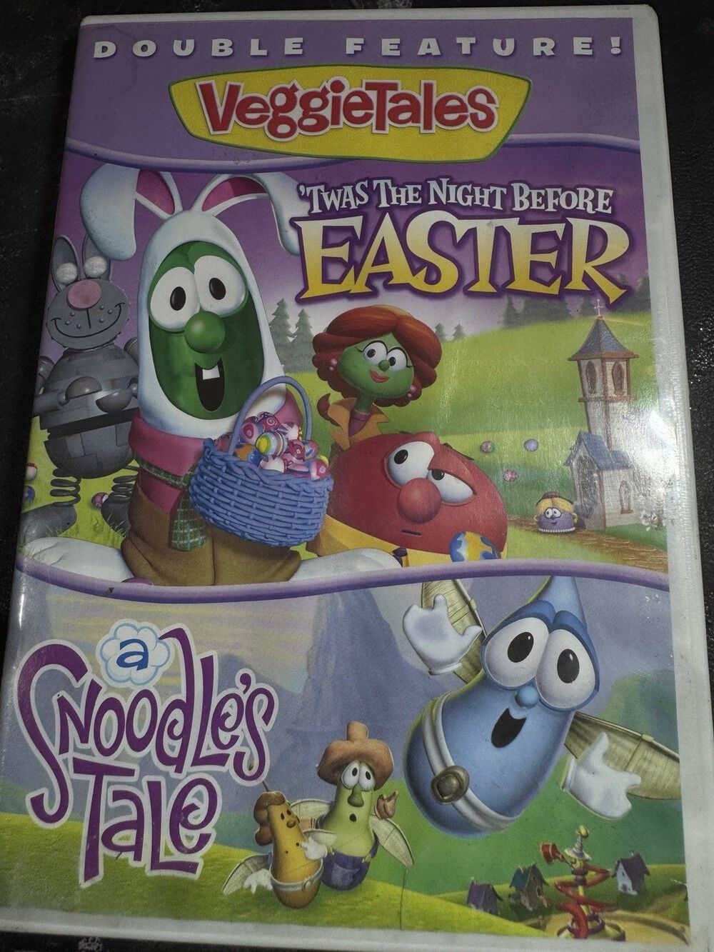 VeggieTales Double Feature DVD 'Twas The Night Before Easter & A Snoodle's Tale…